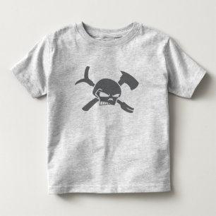 Kleinkind-Feuerwehrmann mit dem Schädel Kleinkind T-shirt
