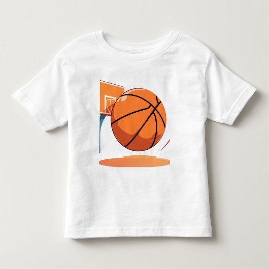 Kleinkind Fine Jersey T - Shirt - Big Basketball (Vorderseite)