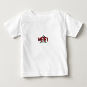 Kleinkind "Frohe Weihnachten" Flannel Print T - Sh Baby T-shirt