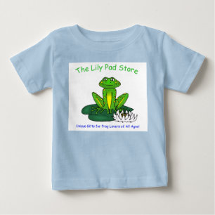 Kleinkind Frosch auf einem Seerosenblatt Weiß auf Baby T-shirt