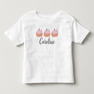 Kleinkind Girls Orange Gingham Pumpkin Coquette T-shirt