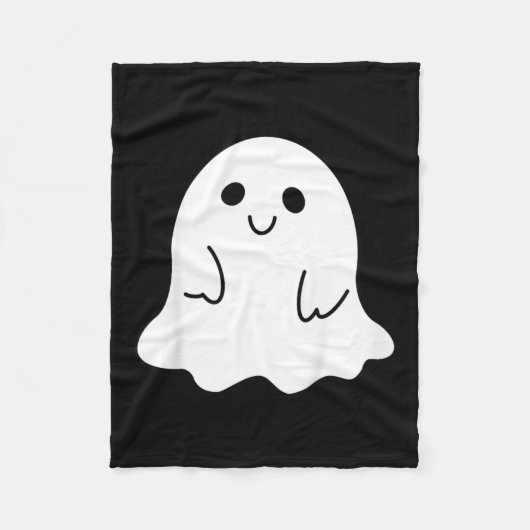 Kleinkind Halloween Boo Geist mit einem Bow Mädche Fleecedecke (Vorderseite)