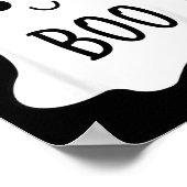 Kleinkind Halloween Boo Geist mit einem Bow Mädche Poster (Ecke)