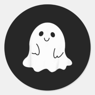 Kleinkind Halloween Boo Geist mit einem Bow Mädche Runder Aufkleber