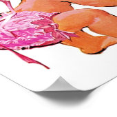 Kleinkind im Retro-Telefon Poster (Ecke)