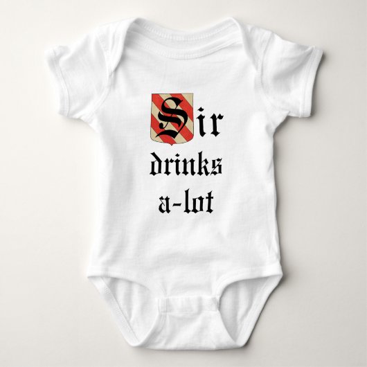 Kleinkind Jersey T - Shirt "Sir Drinks-a-lot" Baby (Vorderseite)