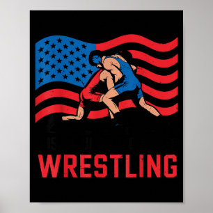 Kleinkind Junge, der American Flag Wrestling USA l Poster