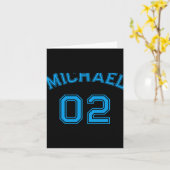 Kleinkind Jungen Blau Name Jersey Nummer Srts Baum Karte (Gelbe Blume)