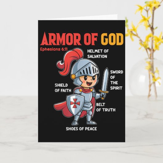 Kleinkind Jungen Rüstung Gottes Bruder Sohn Männer Karte (Gelbe Blume)