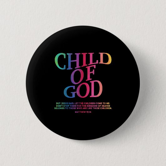 Kleinkind Kind Gottes Christlicher Jesus Sohn Son Button (Vorderseite)