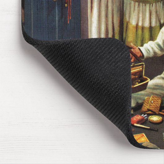 Kleinkind leert Geldbeutel Mousepad (Ecke)