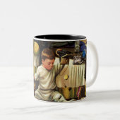 Kleinkind leert Geldbeutel Zweifarbige Tasse (VorderseiteRechts)