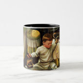 Kleinkind leert Geldbeutel Zweifarbige Tasse (Mittel)