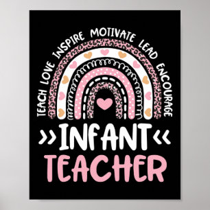 Kleinkind Lehrerin Süße Tie Dye Regenbogen Herz Ta Poster