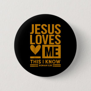 Kleinkind Mädchen Jesus Lieben mir Dies weiß ich C Button