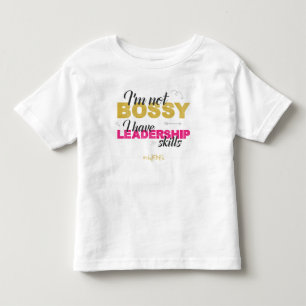 Kleinkind-Mädchen-Rüsche-Shirt-nicht Bossy Führ Kleinkind T-shirt