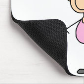 Kleinkind Mädchen Stickfigur Mauspad (Ecke)