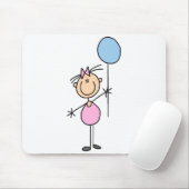 Kleinkind Mädchen Stickfigur Mauspad (Mit Mouse)