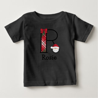 Kleinkind Mädchen Weihnachten 3/4 Längenmonogramm Baby T-shirt