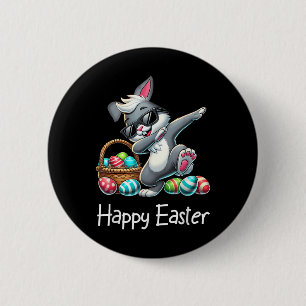 Kleinkind Osterjunge Shirt Mädchen Rabbit Dabbing  Button