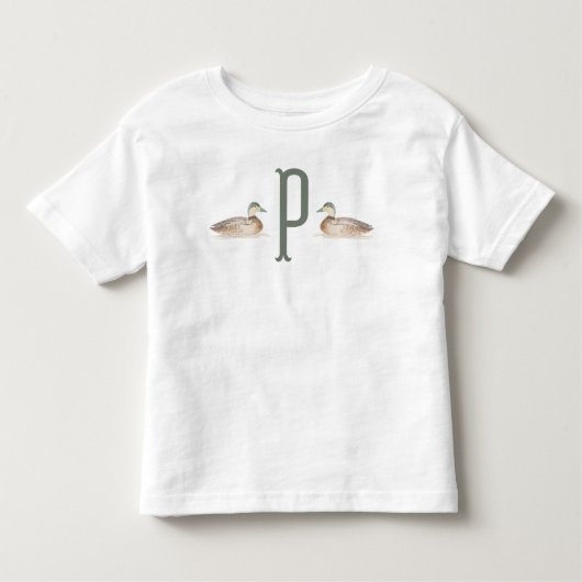 Kleinkind Personalisiert Mallard Duck T - Shirt (Vorderseite)