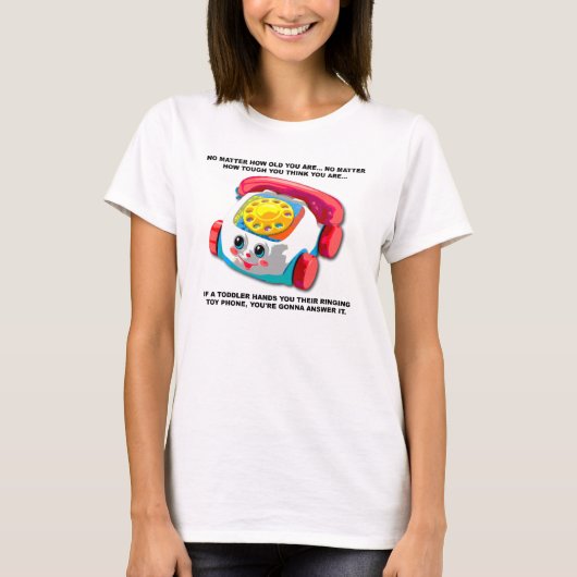 Kleinkind Phone Funny T - Shirt (Vorderseite)