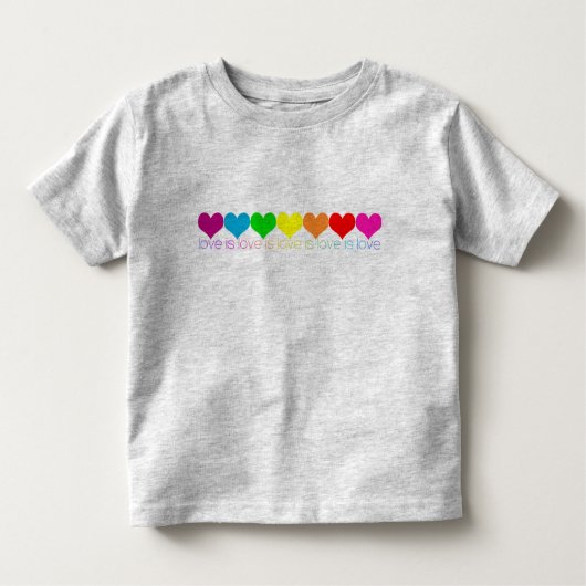 Kleinkind Pride Rainbow Hearts Liebe ist Liebe T - Kleinkind T-shirt (Vorderseite)