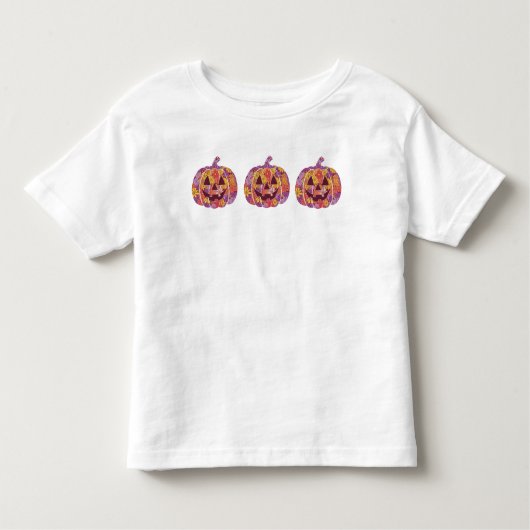 Kleinkind Pumpkin Shirt Floral Pumpkin für Kleinki (Vorderseite)