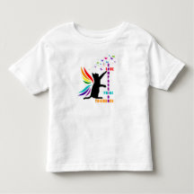 Kleinkind Rainbow Pride Cat and Butterfly Shirt