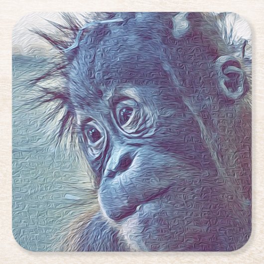 Kleinkind Rechteckiger Pappuntersetzer (Vorderseite)