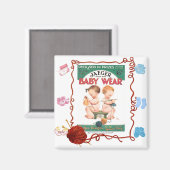 "Kleinkind-Strick" Magnet (Vorderseite/Rückseite)