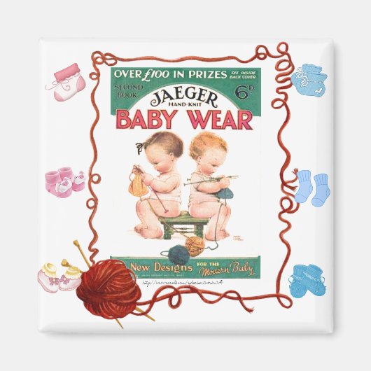 "Kleinkind-Strick" Magnet (Vorne)