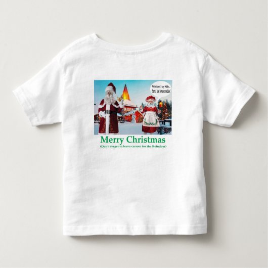Kleinkind-Tee. Frohe Weihnachten. Kleinkind T-shirt (Rückseite)