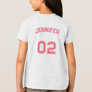 Kleinkind Teen Girl Name Jersey Nummer Girls Sport Tri-Blend Shirt