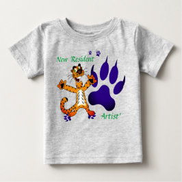 Kleinkind Tiger Tracks Artful Baby T-shirt