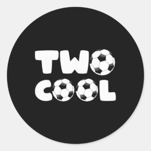 Kleinkind Two Cool 2. Geburtstag Fußball Thema 2 J Runder Aufkleber