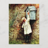 Kleinkind und Brief Postkarte (Vorderseite)