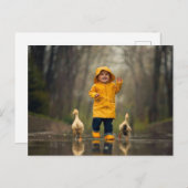 Kleinkind und Enten Postkarte (Vorne/Hinten)
