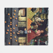 Kleinkind und Orangen Fleecedecke (Vorderseite (Horizontal))