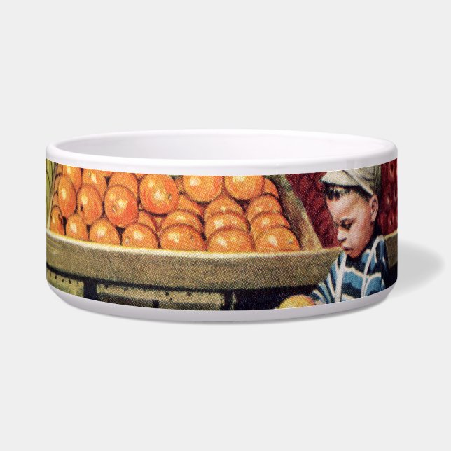 Kleinkind und Orangen Napf (Vorderseite)