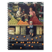 Kleinkind und Orangen Notizblock (Vorderseite)