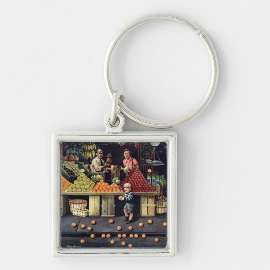 Kleinkind und Orangen Schlüsselanhänger (Vorne)