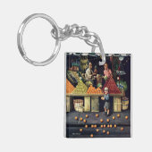 Kleinkind und Orangen Schlüsselanhänger (Vorderseite links)