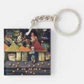 Kleinkind und Orangen Schlüsselanhänger (Rückseite)