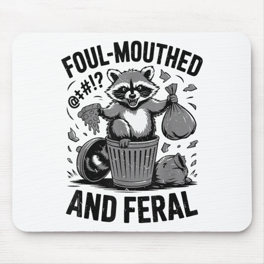 Kleinkind unflätig & wilde Waschbär-Meme lustig Mousepad (Vorne)