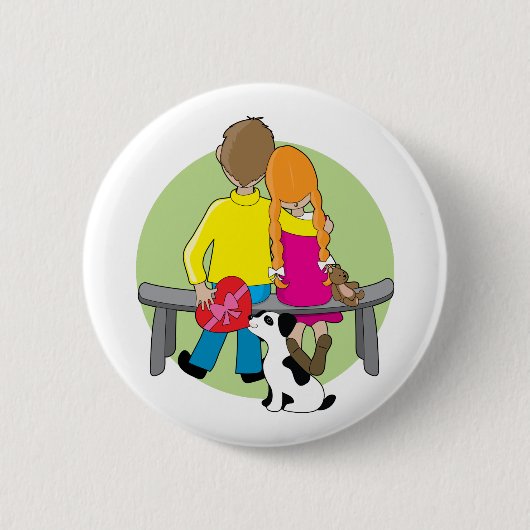 Kleinkind-Valentinsgruß Button (Vorderseite)