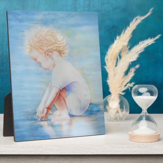 Kleinkinder am Strandsee Fotoplatte (Seite)