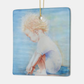 Kleinkinder am Strandsee Keramikornament (Links)