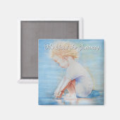 Kleinkinder am Strandsee Magnet (Vorderseite/Rückseite)