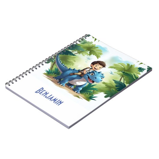 Kleinkinder Blue Dino Adventure Notizblock (Linke Seite)